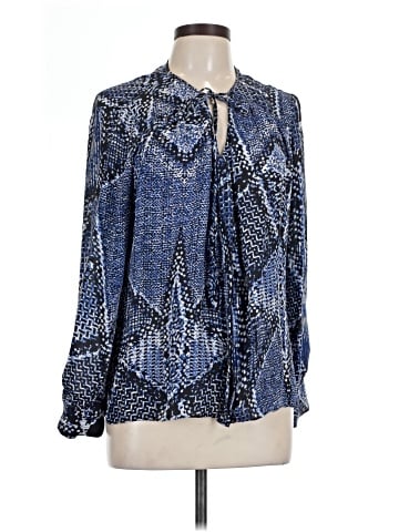 Parker Long Sleeve Silk Top (view 1)