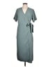 Universal Standard 100% Polyester Solid Teal Casual Dress Size 2XS - photo 1
