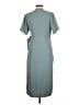 Universal Standard 100% Polyester Solid Teal Casual Dress Size 2XS - photo 2