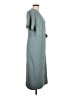 Universal Standard 100% Polyester Solid Teal Casual Dress Size 2XS - photo 4