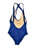 J.Crew Color Block Blue One Piece Swimsuit Size 10 - photo 2
