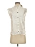 J.Crew Ivory Sleeveless Button-Down Shirt Size 00 - photo 1