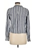 Cloth & Stone Stripes Gray Long Sleeve Blouse Size M - photo 2