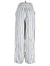H By Halston 100% Linen Stripes White Linen Pants Size 8 - photo 2