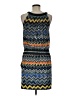 BCBGMAXAZRIA Chevron-herringbone Blue Casual Dress Size M - photo 2
