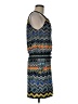 BCBGMAXAZRIA Chevron-herringbone Blue Casual Dress Size M - photo 4