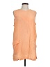 Equipment 100% Silk Orange Sleeveless Silk Top Size L - photo 1