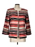 Kasper Stripes Red Blazer Size 10 - photo 1