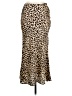 Audrey 3+1 100% Polyester Animal Print Tan Casual Skirt Size L - photo 1