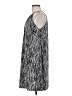 Tahari Graphic Silver Cocktail Dress Size M - photo 5