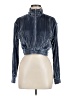 MANIERE DE VOiR Metallic Blue Track Jacket Size 8 - photo 1