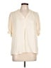 Cupcakes & Cashmere 100% Polyester Ivory Short Sleeve Blouse Size L - photo 1