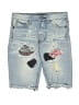 Blue Cult Graphic Blue Denim Shorts Size 6 - photo 1