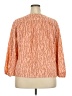 Elizabeth and James 100% Polyester Orange 3/4 Sleeve Blouse Size XXL - photo 2