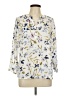 Daniel Rainn 100% Polyester Floral Ivory 3/4 Sleeve Blouse Size L - photo 1