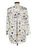 Daniel Rainn 100% Polyester Floral Ivory 3/4 Sleeve Blouse Size L - photo 2