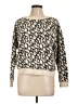 Garnet Hill 100% Organic Cotton Animal Print Tan Pullover Sweater Size L - photo 1