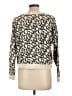 Garnet Hill 100% Organic Cotton Animal Print Tan Pullover Sweater Size L - photo 2