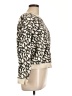 Garnet Hill 100% Organic Cotton Animal Print Tan Pullover Sweater Size L - photo 4