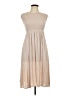 Love Tree 100% Rayon Solid Tan Casual Dress Size L - photo 1