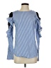 Pixie Market 100% Cotton Blue Long Sleeve Blouse Size S - photo 1