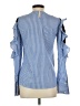 Pixie Market 100% Cotton Blue Long Sleeve Blouse Size S - photo 2
