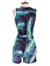 Bisou Bisou 100% Rayon Tropical Blue Romper Size S - photo 2