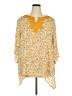 Robert Louis Yellow 3/4 Sleeve Blouse Size 2X - photo 1