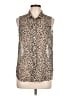 PREMISE 100% Polyester Animal Print Tan Sleeveless Blouse Size L - photo 1