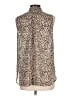 PREMISE 100% Polyester Animal Print Tan Sleeveless Blouse Size L - photo 2