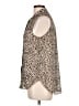 PREMISE 100% Polyester Animal Print Tan Sleeveless Blouse Size L - photo 5