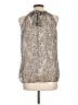 Sioni 100% Polyester Ivory Sleeveless Blouse Size L - photo 2