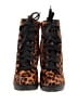 Express 100% Leather Animal Print Brown Ankle Boots Size 8 1/2 - photo 2