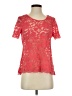 Signature Studio Red Pink Short Sleeve Top Size S - photo 1