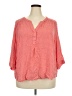 dalia 100% Rayon Pink 3/4 Sleeve Blouse Size 3X - photo 1
