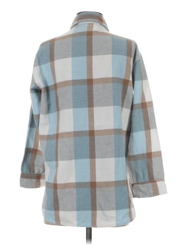 Split 3/4 Sleeve Button-Down Shirt (view 2)