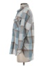 Split Plaid Gray 3/4 Sleeve Button-Down Shirt Size S - photo 5