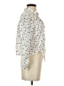 Aqua 100% Rayon Polka Dots Ivory White 3/4 Sleeve Blouse Size XS - photo 4