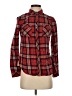 Papaya 100% Cotton Plaid Red Long Sleeve Button-Down Shirt Size S - photo 1
