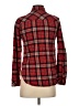 Papaya 100% Cotton Plaid Red Long Sleeve Button-Down Shirt Size S - photo 2