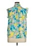 Pleione 100% Polyester Floral Blue Sleeveless Blouse Size XL - photo 2