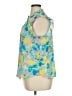Pleione 100% Polyester Floral Blue Sleeveless Blouse Size XL - photo 5