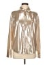 By Anthropologie Metallic Silver Long Sleeve Blouse Size L - photo 1