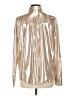 By Anthropologie Metallic Silver Long Sleeve Blouse Size L - photo 2