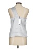 Naked Zebra Silver Sleeveless Blouse Size M - photo 2
