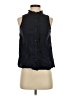 Ro & De Black Sleeveless Button-Down Shirt Size XS - photo 1