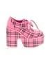 Sugar Thrillz Plaid Pink Heels Size 7 - photo 1
