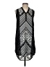 Xhilaration 100% Polyester Graphic Black Casual Dress Size XS - photo 1