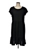 Sandra Darren Solid Black Casual Dress Size L - photo 1