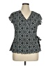 Style&Co 100% Polyester Black Short Sleeve Blouse Size XL - photo 1